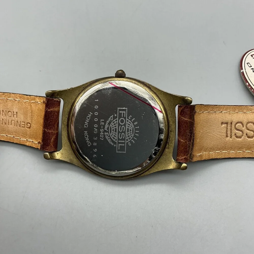 Vintage Fossil LE-0427 Unisex Watch 34mm Saxophone Music Limited New Battery